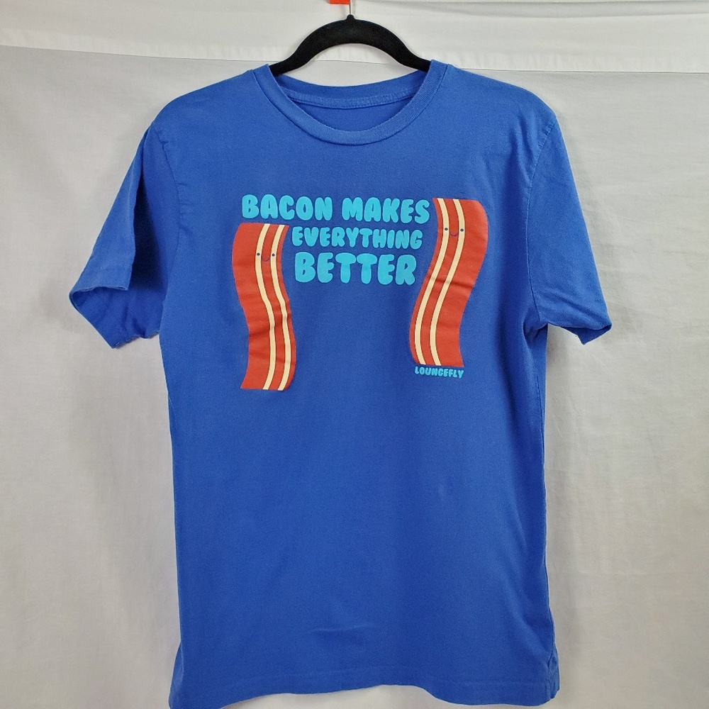 Loungefly Bacon TShirt Blue Medium (662)